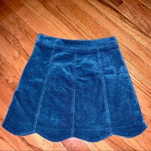 Altar’d State Mini Skirt Corduroy Scalloped Hem